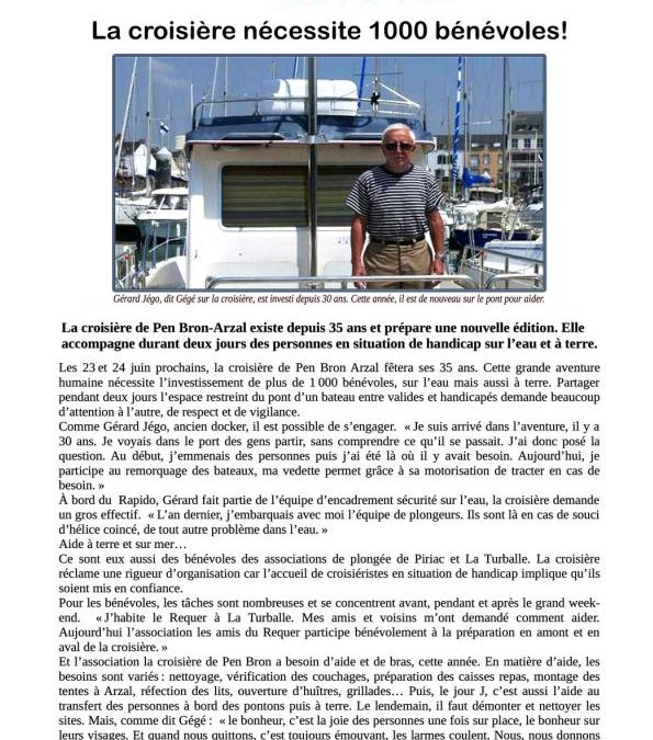 La croisière nécessite 1000 bénévoles !